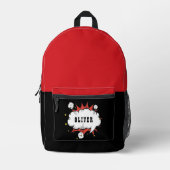 Superhero Comic Speech Cloud Boy Name Bedruckter Rucksack (Vorderseite)