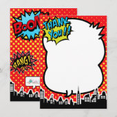 Superhero Comic Strip Danke Notizen (Vorne/Hinten)