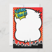 Superhero Comic Strip Danke Notizen (Vorderseite)