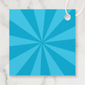 Superhero Comic Style Boy Birthday Blue Geschenkanhänger (Rückseite)