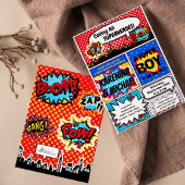 Superhero Couples Kinderdusche Party Einladung