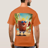 Superhero Cuba Libre Cocktail Cartoon T-Shirt (Rückseite)