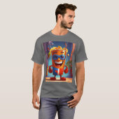 Superhero Cuba Libre Cocktail Cartoon T-Shirt (Vorne ganz)