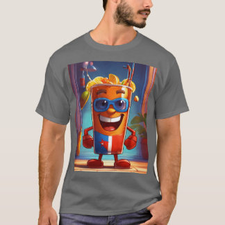 Superhero Cuba Libre Cocktail Cartoon T-Shirt