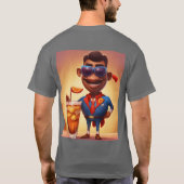 Superhero Cuba Libre Cocktail Cartoon T-Shirt (Rückseite)