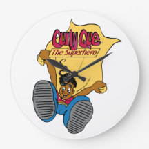 Superhero Curly Que Uhr