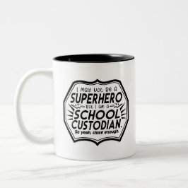 Superhero Custodian Zweifarbige Tasse
