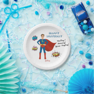 Superhero Custom Foto Geburtstag Pappteller
