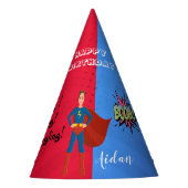 Superhero Custom Foto Geburtstag Partyhütchen (Vorderseite)