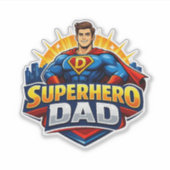Superhero Dad Sticker (Vorderseite)