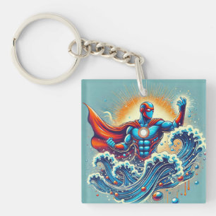 Superhero-Design für flüssige Manipulation Schlüsselanhänger