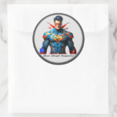 "Superhero Design Studio" Runder Aufkleber (Tasche)