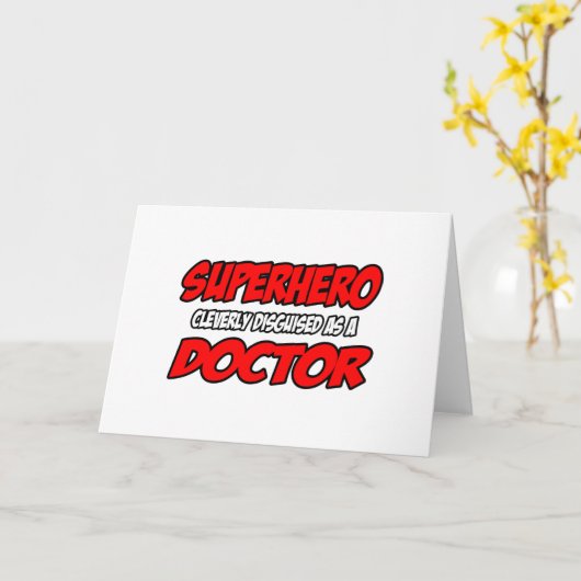 Superhero...Doctor Karte (Gelbe Blume)