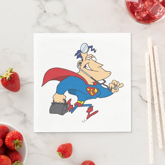 Superhero Doctor Paper Napkins Serviette