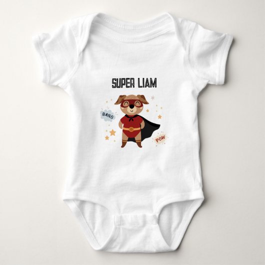Superhero Dog Baby Toddler T-shirt Baby Strampler (Vorderseite)