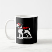 Superhero Dog Cape Illustration Funny Loyal Pet He Kaffeetasse (Links)