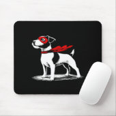 Superhero Dog Cape Illustration Funny Loyal Pet He Mousepad (Mit Mouse)