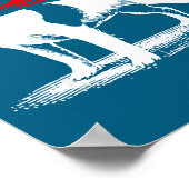 Superhero Dog Cape Illustration Funny Loyal Pet He Poster (Ecke)