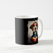 Superhero Dog Portrait | BEAGLE Kaffeetasse (VorderseiteRechts)