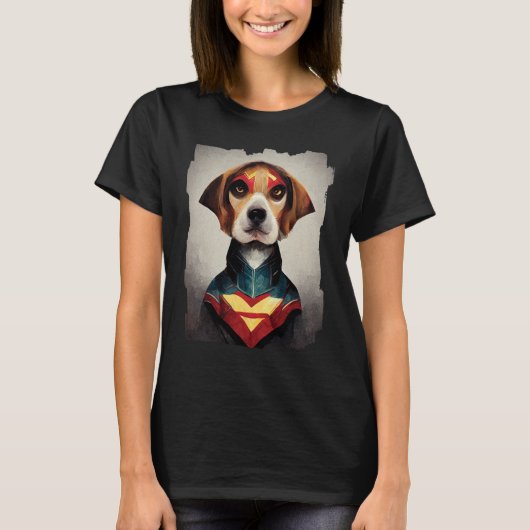 Superhero Dog Portrait | BEAGLE T-Shirt (Vorderseite)