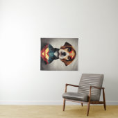Superhero Dog Portrait | BEAGLE Wandteppich (Beispiel (Horizontal))