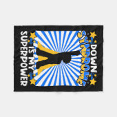 Superhero Down Syndrome Awareness Chromosome Super Fleecedecke (Vorderseite (Horizontal))