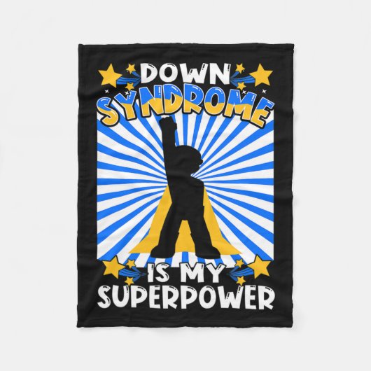 Superhero Down Syndrome Awareness Chromosome Super Fleecedecke (Vorderseite)