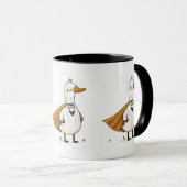 Superhero Duck in Kostüm Tasse (VorderseiteRechts)