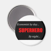 Superhero Economists Magnet (Vorderseite/Rückseite)