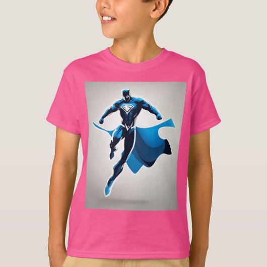 Superhero Emblem Kids Basic T - Shirt (Vorderseite)