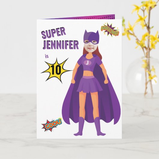 Superhero Fab Birthday Phantastisch Phantastisch Karte (Gelbe Blume)