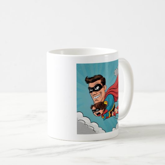 Superhero Father Kaffeetasse (VorderseiteRechts)