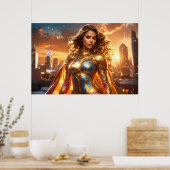 SUPERHERO - FEMALE SUPERHERO POSTER (Küche)