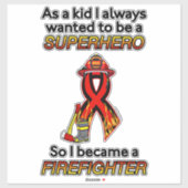 SUPERHERO...Feuerwehrmann Aufkleber (Blatt)