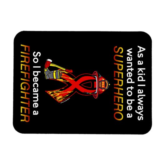 SUPERHERO...Feuerwehrmann Magnet (Horizontal)