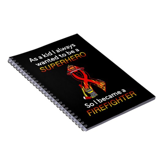 SUPERHERO...Feuerwehrmann Notizblock (Rechte Seite)