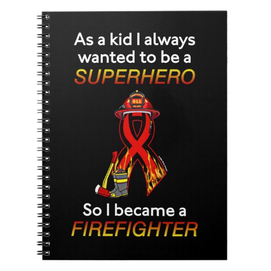 SUPERHERO...Feuerwehrmann Notizblock (Vorderseite)