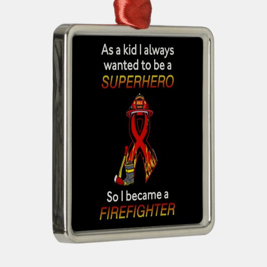 SUPERHERO...Feuerwehrmann Ornament Aus Metall (Rechts)