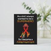 SUPERHERO...Feuerwehrmann Postkarte (Stehend Vorderseite)