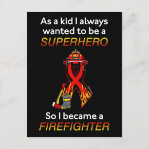 SUPERHERO...Feuerwehrmann Postkarte