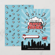 Superhero Friend Comic Klassenzimmer Valentine Car