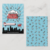 Superhero Friend Comic Klassenzimmer Valentine Car Mitteilungskarte (Vorne/Hinten)