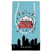 Superhero Friend Comic Valentine Gift Bag Kleine Geschenktüte (Vorderseite)
