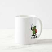 Superhero Frog Hazzah Cartoon Art Kaffeetasse (VorderseiteRechts)