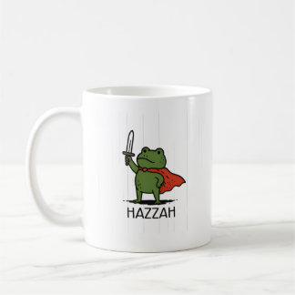 Superhero Frog Hazzah Cartoon Art Kaffeetasse