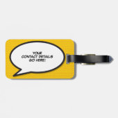 SUPERHERO Fun Retro Comic Pop Kunst, Dichtung und Gepäckanhänger (Rückseite horizontal)