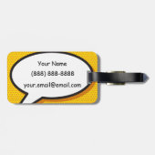 SUPERHERO Fun Retro Comic Pop Kunst, Dichtung und  Gepäckanhänger (Rückseite horizontal)