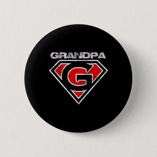 Superhero Funny Gift Fathers Day Shirt Button (Vorderseite)