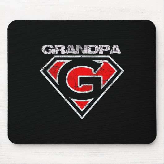 Superhero Funny Gift Fathers Day Shirt Mousepad (Vorne)