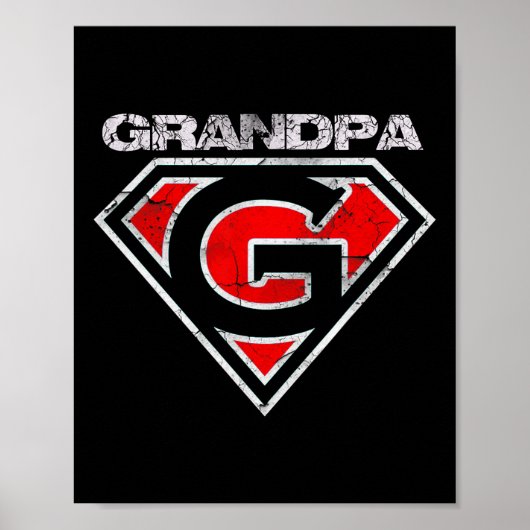 Superhero Funny Gift Fathers Day Shirt Poster (Vorne)